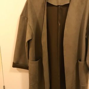 Zara faux suede coat